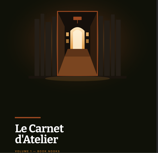 Couverture du Carnet d'Atelier Nook-It Vol. 1 : guide de montage Book Nook en PDF