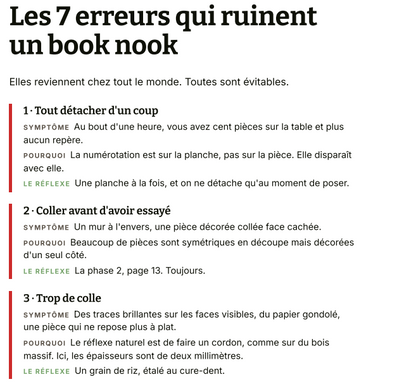 Carnet d'Atelier Nook-It Vol. 1, chapitre 5 : les 7 erreurs à éviter lors du montage d'un Book Nook