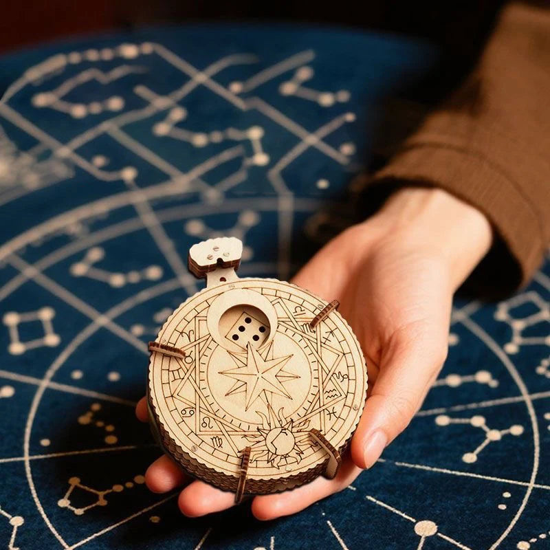 L'Oracle des Dés - Lanceur Puzzle 3D Bois & Astrologie