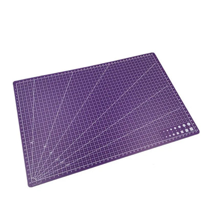 Symboles et pictogrammes imprimés dans le coin du tapis de découpe