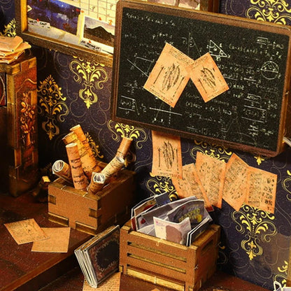 détail du Book Nook : Tableur de calcules et caisse de document divers de détective