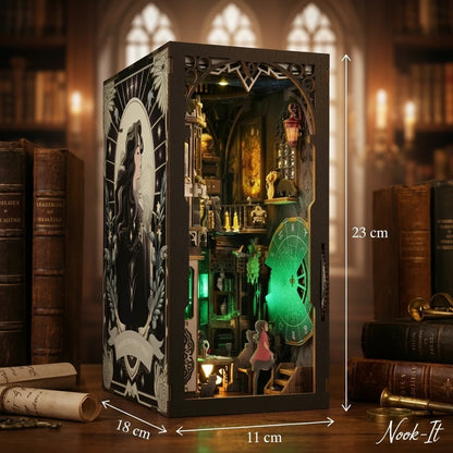 Book Nook Cabinet Sibylle Tarot Bois DIY – vue 45° perspective – décoration Nook-It