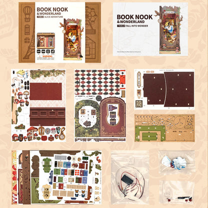 Contenu du kit Fall into Wonder, planches prédécoupées, kit LED et accessoires