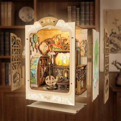 Vue éclatée book nook Pavillon Traditionnel Xun Yi Fang. Nook-It