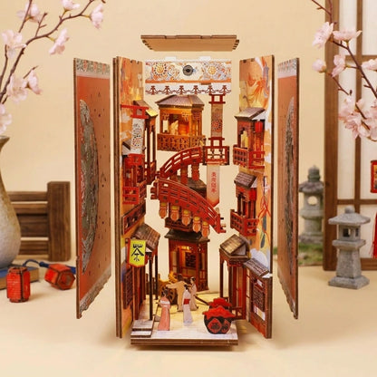 Book Nook Japonais Sakua Densay Zen, vue éclatée du produit.
Nook-it décoration d'intérieur rouge