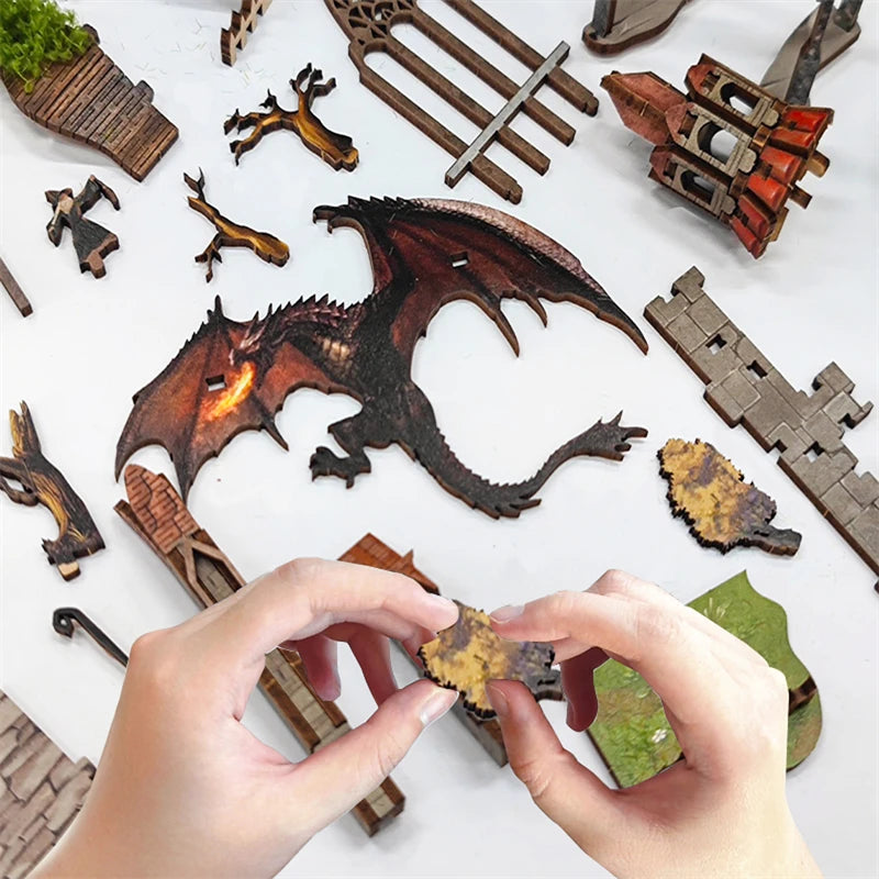 Un dragon découpé dans le bois