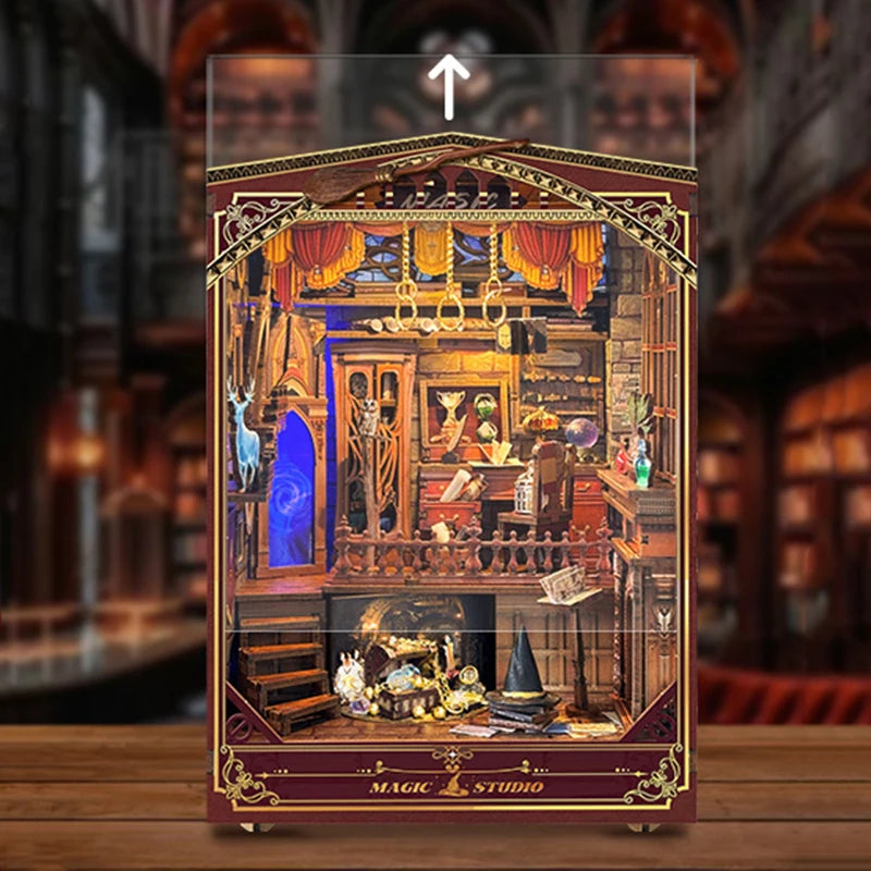 Book Nook du Studio de magie enchanté, avec vitre anti poussière, inspiré de Harry Potter, Nook-It décoration