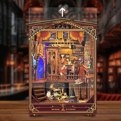 Book Nook du Studio de magie enchanté, avec vitre anti poussière, inspiré de Harry Potter, Nook-It décoration