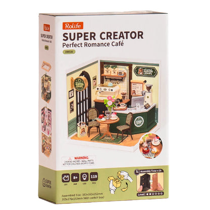 Boîte d'origine Rolife Super Creator du kit Perfect Romance Café DW028, 119 pièces