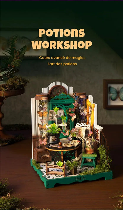 Affiche de la maison miniature Potions Workshop, cours avancé de potions