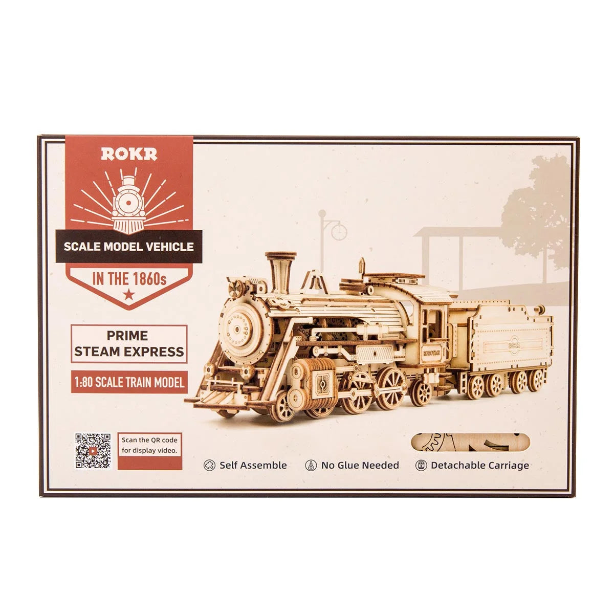 Boîte officielle ROKR Prime Steam Express, train à l'échelle 1:80
