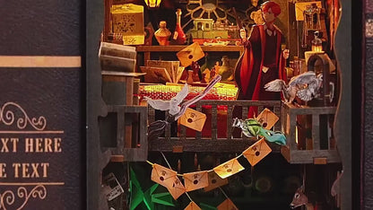 Vidéo de présentation du Book Nook La Chambre des Sorciers DIY en bois avec éclairage LED - Nook-It