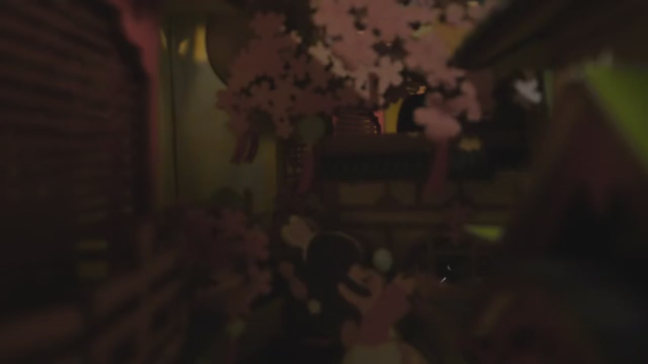 Vidéo de présentation officielle du Book Nook Falling Sakura, montage et éclairage LED