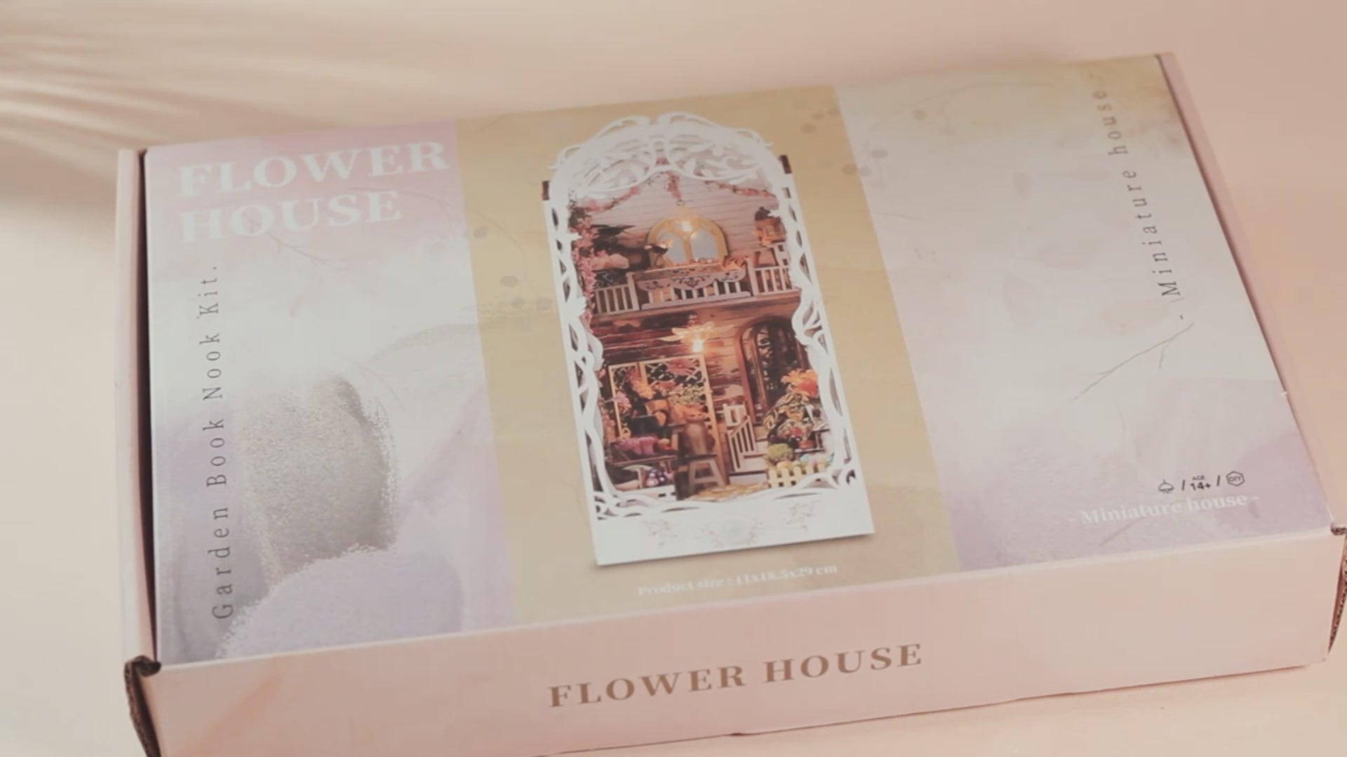 Vidéo de présentation du Book Nook Maison Fleurie Serre Florale en bois avec éclairage LED - Nook-It