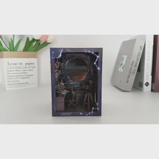 Vidéo de présentation du Book Nook Institut d'Astronomie Observatoire Spatial en bois avec éclairage LED - Nook-It