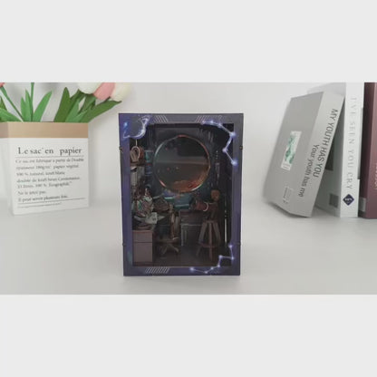 Vidéo de présentation du Book Nook Institut d'Astronomie Observatoire Spatial en bois avec éclairage LED - Nook-It