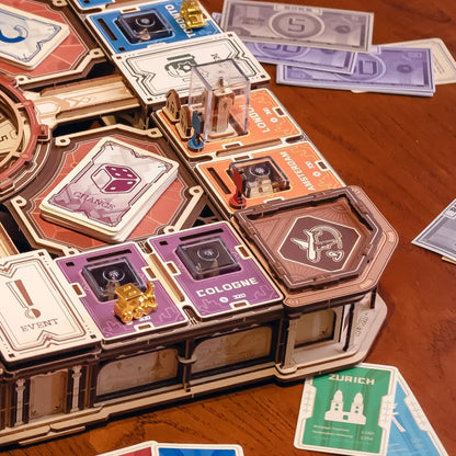 Gros plan sur les cases Cologne et Événement du plateau Fortune Quest