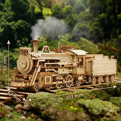 Locomotive à Vapeur 1900 - Puzzle 3D Bois de Collection