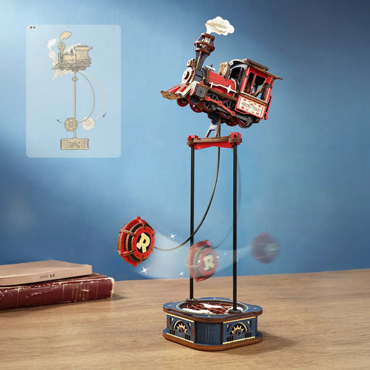 Locomotive Power Express inclinée pendant le balancement, contrepoids R en mouvement