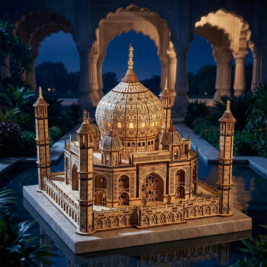 Le Taj Mahal Impérial - Puzzle 3D Bois Monument