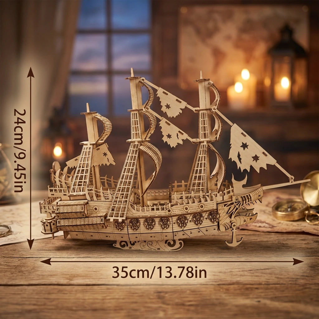 Le Galion explorateur, vue avec dimensions, décoration Nook-It