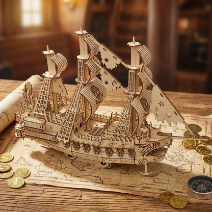 Le Galion explorateur, vue plongeante, de profil, décoration nook-It