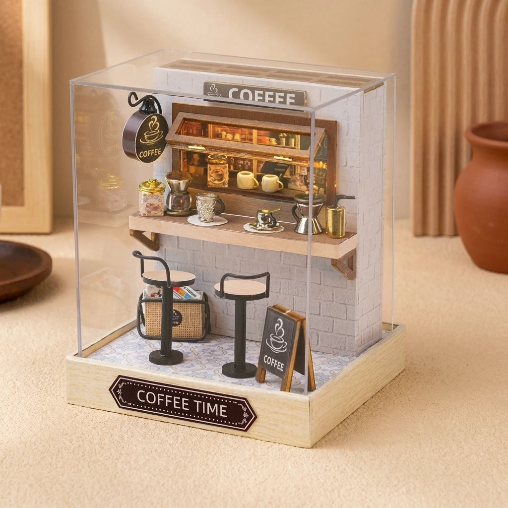 Scène Miniature – Coffee Time – DIY - Face - Maison Miniature